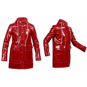 Manteau long unisexe en PVC imperméable de qualité supérieure, style urbain, toutes saisons, pour l'hiver - Product Image 2