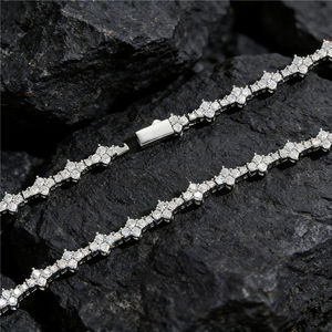 RAMDUT IMPEX Unisex Silver Plated Tennis Bracelet Brilliant Cut Moissanite Channel Setting Trendy Design GRA Certified - Product Image 2