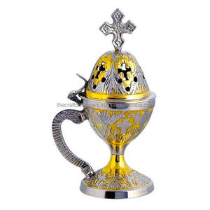 Jewish Luxuries <b>Silver</b> & Gold Incense <b>Burner</b> Expensive Fragrance <b>Burner</b> & Censer Hot Selling Indian Hand Craft Smells Diffuser - Product Image 6