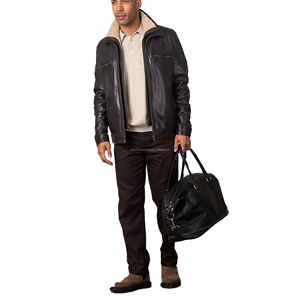 Men's High Quality Cowhide Leather Biker <b>Jacket</b> Western Rider Fashion Casual Wear Private Label Manufacturer - Product Image 4
