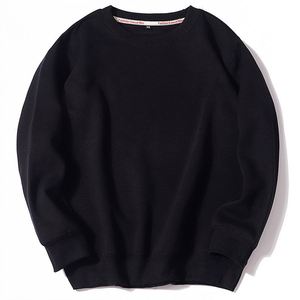 Jersey Unisex Negro Sólido con Cuello Redondo, Manga Larga, Casual, Transpirable, de Malla de Poliéster que Absorbe la Humedad - Product Image 1