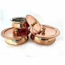 Casseroles en cuivre de qualité supérieure Heritage avec un design classique, construction durable, diamètre 58 cm, inclut des gants de cuisine pour une utilisation en hôtel et en restaurant - Product Image 5