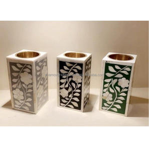 Brûleur d'encens en os incrusté, brûleur de Bakhoor, décoration d'intérieur - Product Image 1