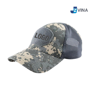 Gorra Trucker de Camuflaje con Logotipo Personalizado, Malla Trasera y Parche Bordado en el Panel Frontal, Ajustable para Uso en Exteriores - Product Image 2