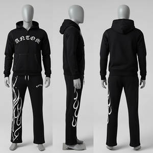 Survêtements de sport pour hommes de haute qualité, style tendance, 100% coton polyester, poids lourd, motif uni - Product Image 1
