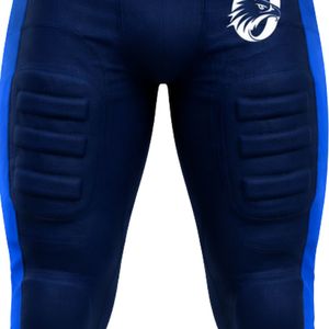 Blue American Football Shorts Padded <b>Athletic</b> Uniform Lightweight Durable Team Sportswear for Football Game or Training - Product Image 4