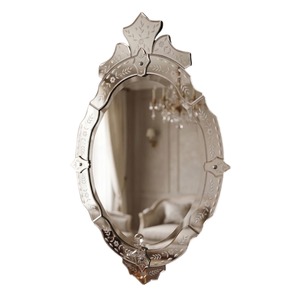 Espejo de Pared Clásico de Estilo Barroco Veneciano |   Espejo Decorativo de Vidrio Antiguo de Lujo para Sala de Estar, Hotel y Decoración de Interiores Reales - Product Image 1