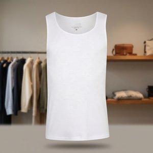 Men's White Tank <b>Top</b> Vest - Product Image 1
