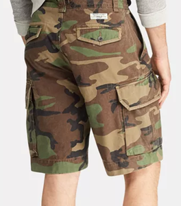 Men's Camouflage Cargo Shorts Mid Waist Button Fly 100% Cotton Canvas Breathable Bermuda Shorts Casual Style - Product Image 5
