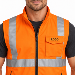 Chaqueta de seguridad industrial, chaleco reflectante de trabajo para hombres, construcción, minería, control de tráfico, protección para trabajo al aire libre - Product Image 3