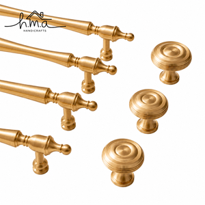 Solid Brass Modern Luxury Furniture <b>Hardware</b> Accessories PVD Gold <b>Kitchen</b> Cabinets Dresser Handles Drawer Knobs Outdoor Wardrobe - Product Image 4
