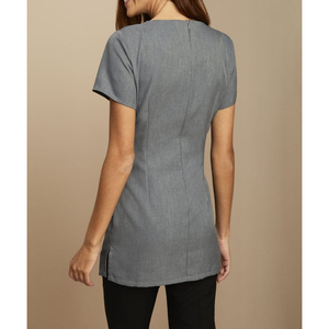 Tunique de salon de beauté pour femmes, chemise élégante pour coiffeuses, tunique esthétique avec logo, plusieurs couleurs - Product Image 5