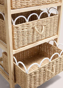 ลิ้นชักไม้และหญ้าทะเลทรงหอยเชลล์ ดีไซน์สวยงามและใช้งานได้จริง สำหรับจัดเก็บของใช้จำเป็นในครัว - Product Image 3