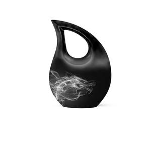 Urna Funeraria de Metal Plateado con Grabado de Carreras de Caballos, en Forma de Lágrima, para Cenizas Humanas de Adultos - Product Image 3