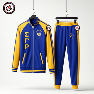 ชุดวอร์มผ้าฟลีซปักลาย Sigma Gamma Rho Sorors สำหรับผู้หญิง ผลิตจากผ้าฝ้าย 100% เป็นมิตรต่อสิ่งแวดล้อม |   ชมรมนักเรียนหญิงเอสจีอาร์ ปักลายแบบสั่งทำพิเศษสำหรับสุภาพสตรี - Product Image 1