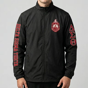 delta sigma theta custom polyester <b>Jacket</b> Premium Quality <b>Waterproof</b> Windbreaker <b>thin</b> quick dry Streetwear Style OEM ODM - Product Image 4