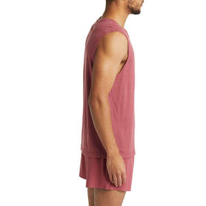 Camiseta Deportiva Casual para Hombre, de Algodón/Fibra de Bambú, Color Sólido, Transpirable, de Secado Rápido, Ajustada, Cómoda y Personalizable - Product Image 2