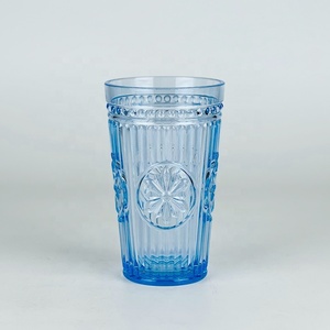 Embossed <b>Plastic</b> Water Tumbler <b>Drinking</b> <b>Cups</b> for Home Restaurant Party Wedding - Product Image 3