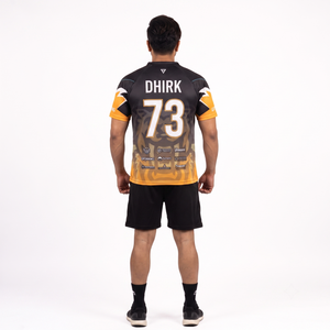 Camiseta de Esports Personalizada Sublimada 100% Poliéster Micro Malla Interlock, Cuello en V, Manga Corta, Absorbe la Humedad - Product Image 2