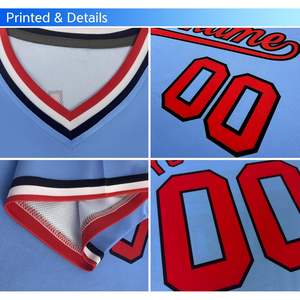 Camiseta deportiva personalizada con cuello en V para béisbol, jersey personalizado con nombre y número, ropa de softbol para hombres, mujeres y adultos B0D2QQ5V6R - Product Image 4