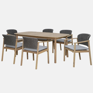 Wholesale Teak Garden <b>Restaurant</b> Furniture <b>Set</b> Durable Outdoor Dining Table and Chair <b>Set</b> for Hospitality - Product Image 1