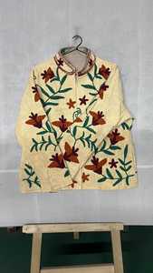 เสื้อแจ็คเก็ตซูซานี โบโฮ ลายดอกไม้ปัก คอจีน แขนยาว ทรงหลวม ผ้าลินิน ระบายอากาศได้ดี เหมาะสำหรับฤดูใบไม้ผลิ งานแฮนด์เมด - Product Image 3