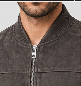 <b>Men's</b> <b>Suede</b> Leather Bomber <b>Jacket</b> Slim Fit Casual Winter Premium Outerwear Stylish ODM Zipper Front Windproof Heated Vintage - Product Image 5