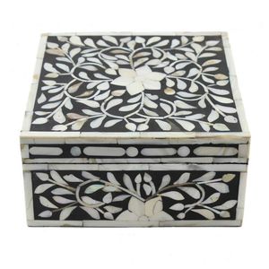 Artistic Mother of Pearl <b>Box</b> Premium Handmade Jewelry Holder Decorative <b>Trinket</b> Organizer Elegant Keepsake Storage - Product Image 4
