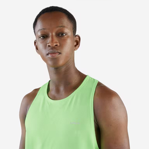 Men's <b>Neon</b> Green Sleeveless Tank <b>Top</b> O-Neck Knitted Solid Color Sporty Fit Breathable Regular Length <b>Top</b> - Product Image 4