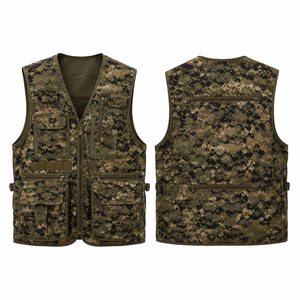 Gilet de chasse pour hommes MEGAMAPLE, imprimé camouflage, manches longues, softshell respirant, vêtements décontractés pour l'extérieur, saison estivale - Product Image 1