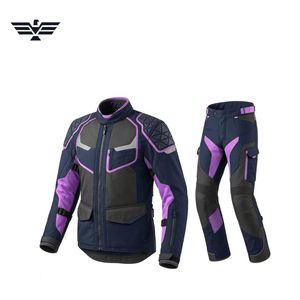 Combinaison de moto unisexe, veste et pantalon, manches longues, bleu jaune, coupe-vent, séchage rapide, respirante, couleurs contrastées, toutes saisons, vêtements de course - Product Image 2