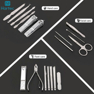 Juego de 17 piezas de buena calidad, producto de la zona alta, para uso en salón, para mujeres, juego profesional de manicura y pedicura de acero inoxidable. - Product Image 6
