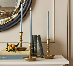 Elegant Luxury Handmade Metal Chris Loves Julia Brass <b>Candlestick</b> With Bowl Christmas Decor Lighting Tabletop - Product Image 1