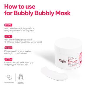 Millford AC Bubbly Wash-Off Pack, Orgánico, Vegano, para Piel Seca y Sensible, 125 ml, Hecho en Corea, Certificado CPNP, Cosméticos Coreanos - Product Image 4