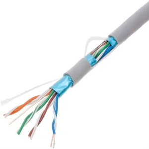 Cable LAN Cat5e FTP para Exteriores, Cubierta <span class=keywords><strong>de</strong></span> PE Antienvejecimiento <span class=keywords><strong>de</strong></span> Cobre Puro, Cable Ethernet Blindado FTP para Cableado <span class=keywords><strong>de</strong></span> Internet en Exteriores - Product Image 2