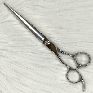 Ciseaux de toilettage pour animaux de compagnie droits pour gauchers en acier inoxydable de 7 pouces Outils de toilettage professionnels - Product Image 1