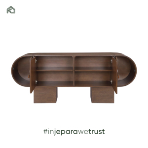 ตู้วางทีวีไม้สักแท้สไตล์นอร์ดิกเรโทรเรียบง่าย กันน้ำ เป็นมิตรกับสิ่งแวดล้อม สำหรับอพาร์ทเมนต์ขนาดเล็ก เฟอร์นิเจอร์ห้องนั่งเล่นทันสมัย - รุ่น Aina - Product Image 3