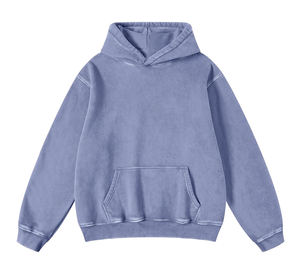 Sudadera con Capucha para Hombre, Diseño Personalizado con Logotipo, 360 g/m², Alta Calidad, Hombros Caídos, Felpa, Estilo Desgastado, Lavado Ácido, Lisa - Product Image 4