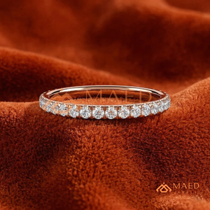 แหวนแต่งงานทองคำขาว 14K แบบวินเทจ ลายฉลุ ประดับเพชรแล็บ สำหรับผู้หญิง - Product Image 2