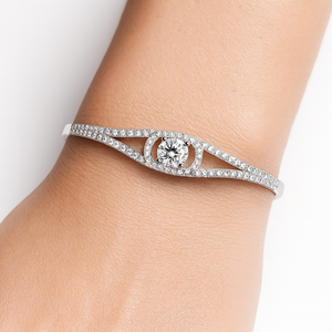 Pulsera Halo de Diamantes Cultivados en Laboratorio, Plata de Ley 925, Oro Rosa, Joyería Fina de Lujo, Hecha a Mano, Personalizada, OEM, Marca Privada - Product Image 6