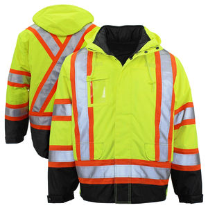 Chaqueta de Trabajo de Invierno para Hombre, de Alta Visibilidad, en Poliéster, Reflectante, con Logotipo Personalizable, Antiestática - Product Image 4