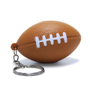 PU Foam Elastic Football Basketball Rugby Tennis Volleyball Baseball <b>Key</b> <b>Chain</b> Ring Toy Mini Soccer Ball Keychain - Product Image 4