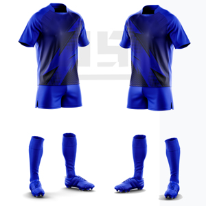 Maillot et short de rugby personnalisés brodés, légers, pour hommes, compétitions sportives d'équipe, 100 % polyester - Product Image 5