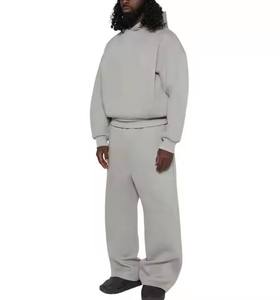 Conjunto de Sudadera y Pantalones Deportivos de Forro Polar Grueso para Hombre, Estilo Holgado, con Cordón Ajustable, para Invierno - Product Image 2