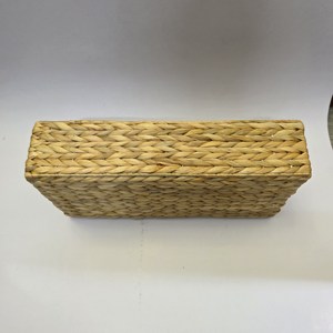 Handmade Natural Seagrass Woven Storage <b>Basket</b> Rectangular Wicker Tray Eco Friendly Home Organizer for <b>Shelf</b> Pantry and Bathroom - Product Image 4