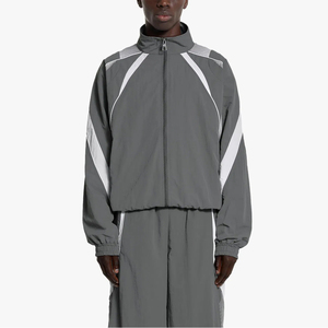 High Street Fashion Wear Apparel Supplier Sporty Reflective Stripes Nylon Windbreaker Outdoor Sports Gym Training Wind Jacket - Product Image 5