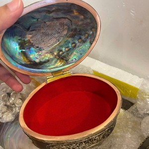 Seashell Jewelry Organizer <b>Abalone</b> <b>Shell</b> Box for Rings Necklaces Polished Mother of Pearl Vietnam Wholesale Factory - Product Image 4