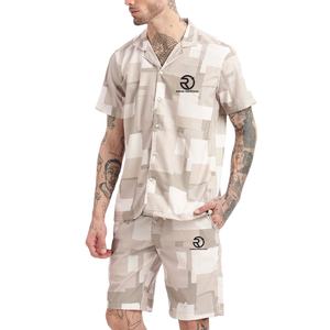 Best Online Sale WorldWide Custom Printed Designed Summer <b>Shorts</b> <b>Set</b> For <b>Men</b> Solid Colour Cotton Half Sleeved - Product Image 3