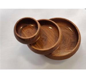 New Arrival 2026 Wooden Serving <b>Bowl</b> <b>Set</b> of 3 Every Size For Tableware Dinnerware Snack <b>Soup</b> & Food Serving <b>Bowl</b> At Best price - Product Image 1