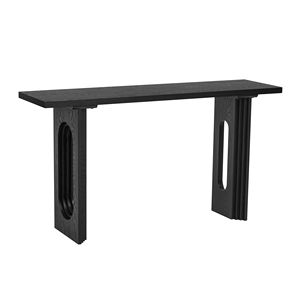 Consolle in Legno Massello Impiallacciato di Frassino Mandshurico dal Design Unico con Gambe Rotonde Cave Distintive - Product Image 5